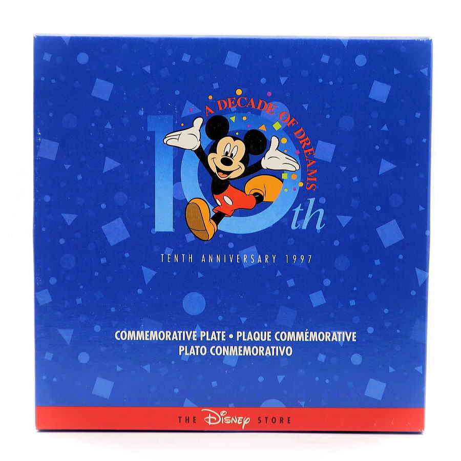  Disney FAB5 Япония Disney магазин 10 anniversary commemoration plate 1997 год Mickey minnie Дональд Goofy Pluto 