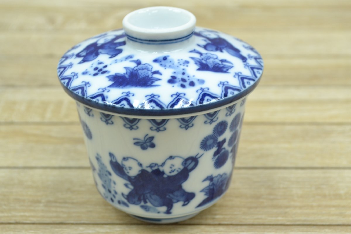 W712# Arita . Hagi обжиг в печи # стиль Nabeshima # чашка ..7 покупатель комплект # Tang . узор