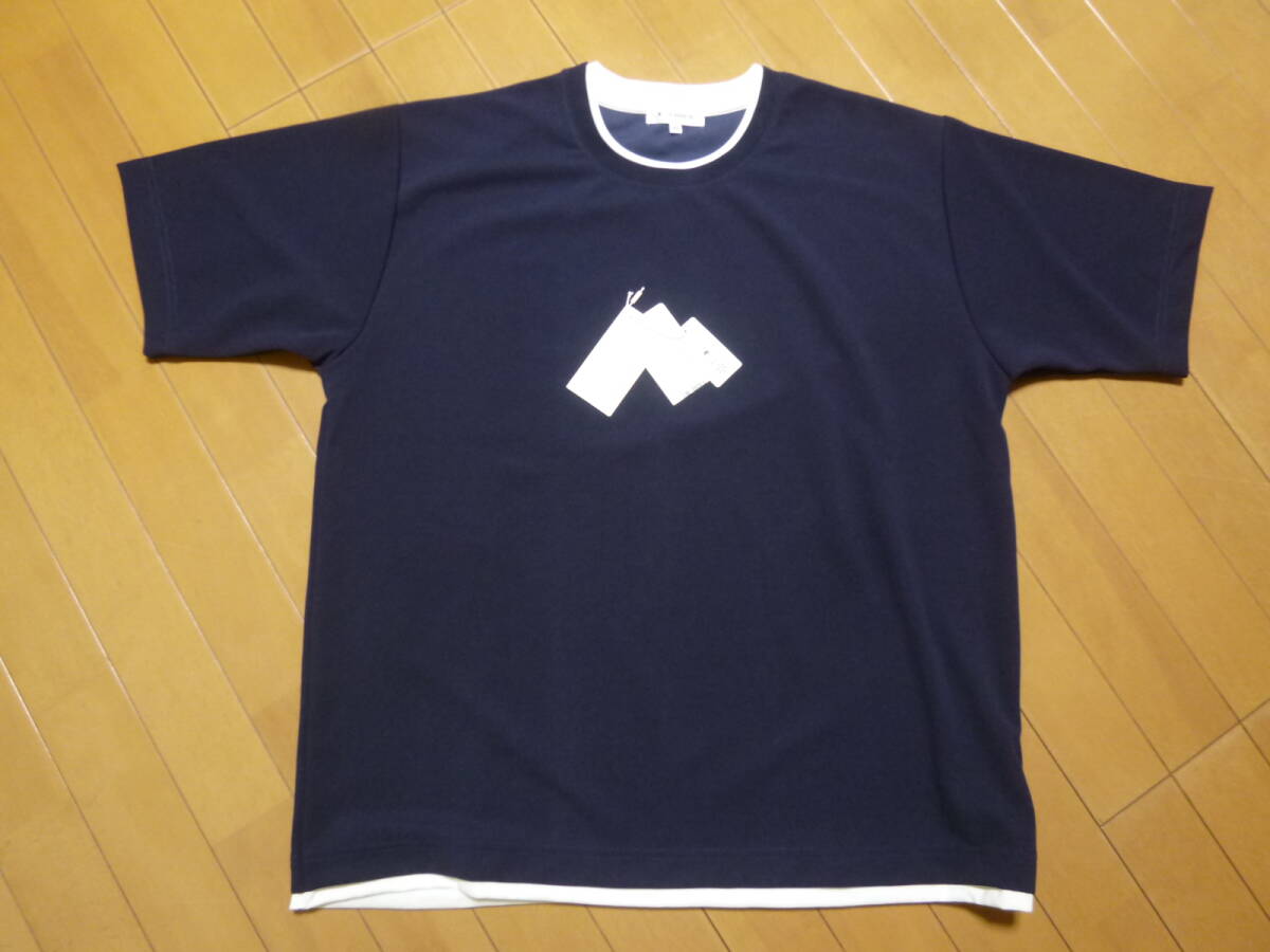 ◆試着のみ◆THE SHOP TK◆重ね着風半袖Tシャツ◆XL◆紺◆