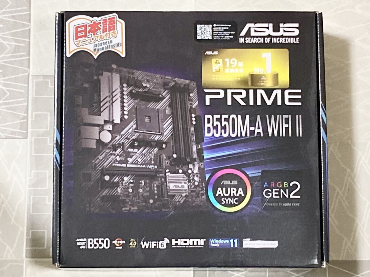 【新品未開封 送料無料 即日対応 保証付】 ASUS PRIME B550M-A WIFI Ⅱ AMD Ryzen AM4 DDR4 対応 マザーボード