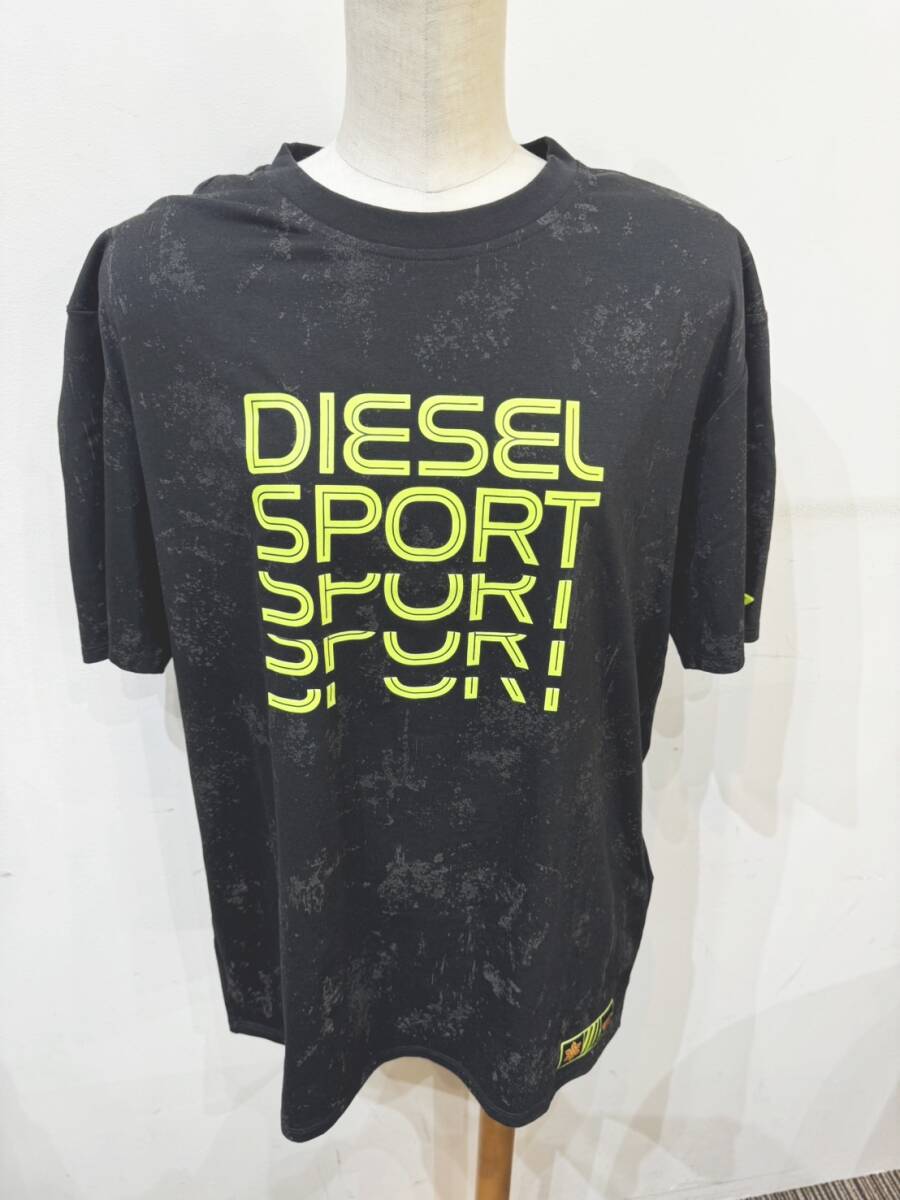 未使用品 DIESEL ディーゼル Tシャツ SPORT AMTEE-DUNCAN-HT16 半袖 ストレッチ Mサイズ A09457_画像3