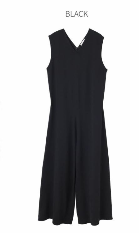 【STYLE DELI】【訳アリ】【LUXE】ドライタッチリラックスオールインワン/ブラック・FREE(S-M)