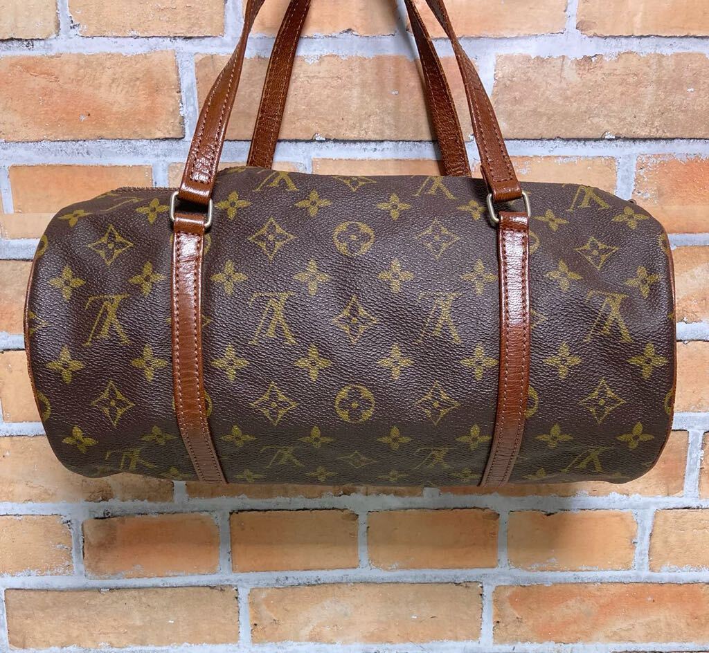 押忍Louis Vuittonモノグラムハンドバッグ 旧パピヨンジャンク品 ジャンク ルイヴィトン モノグラム 旧型 パピヨン30
