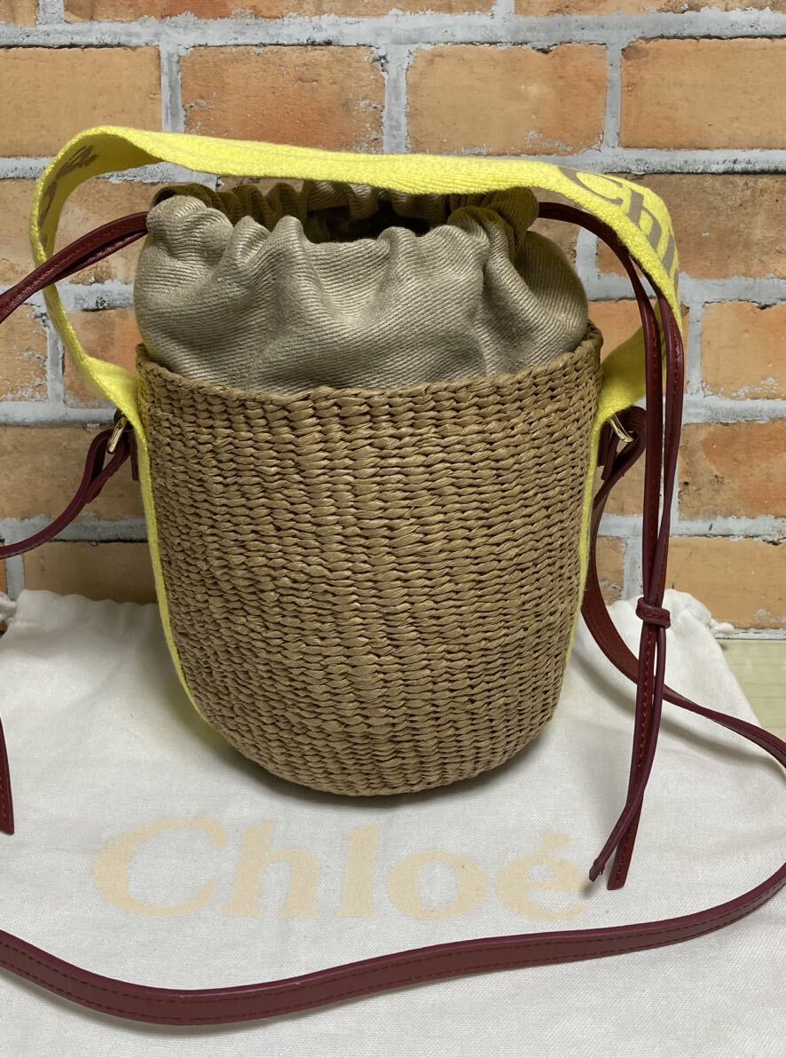 美品 限定品 クロエ ウッディ スモールバスケット かごバッグ 美品 限定品 クロエ ウッディ スモールバスケット かごバッグ