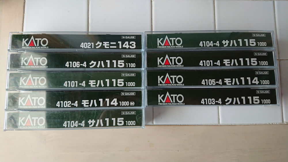 【中古】KATO 4021 クモニ143 / 115系1000番台 計9両 室内灯付き