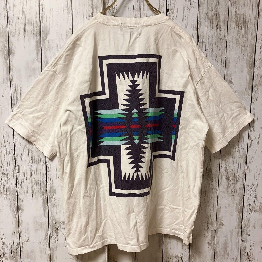 【PENDLETON】Tシャツ【S】バックプリント ビックロゴ 半袖 古着