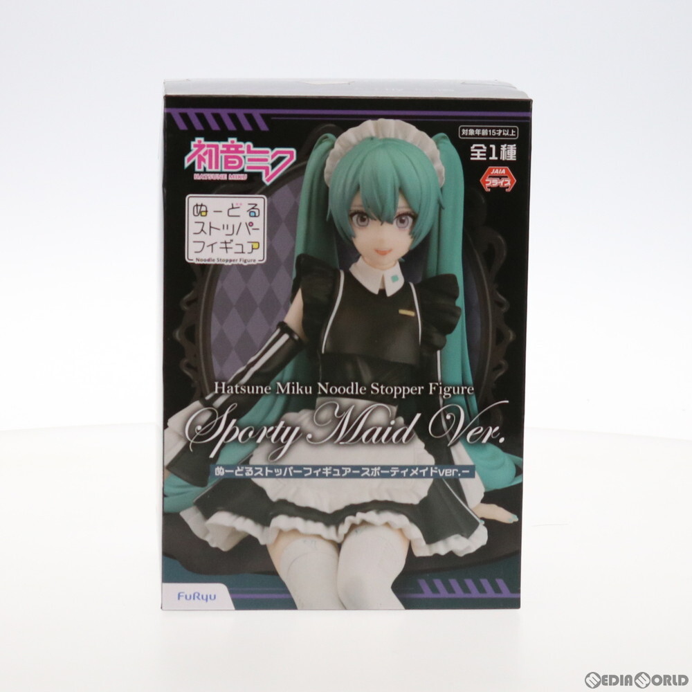 【中古】[FIG] 初音ミク キャラクター・ボーカル・シリーズ01 初音ミク ぬーどるストッパーフィギュア-スポーティメイドver.- プライズ(AMU