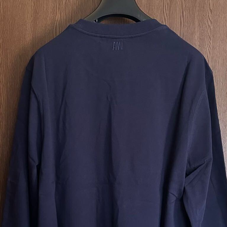 濃紺XL新品 AMI Paris グラフィック ロゴ ロング Tシャツ 濃紺XL新品 AMI Paris グラフィック ロゴ ロング Tシャツ