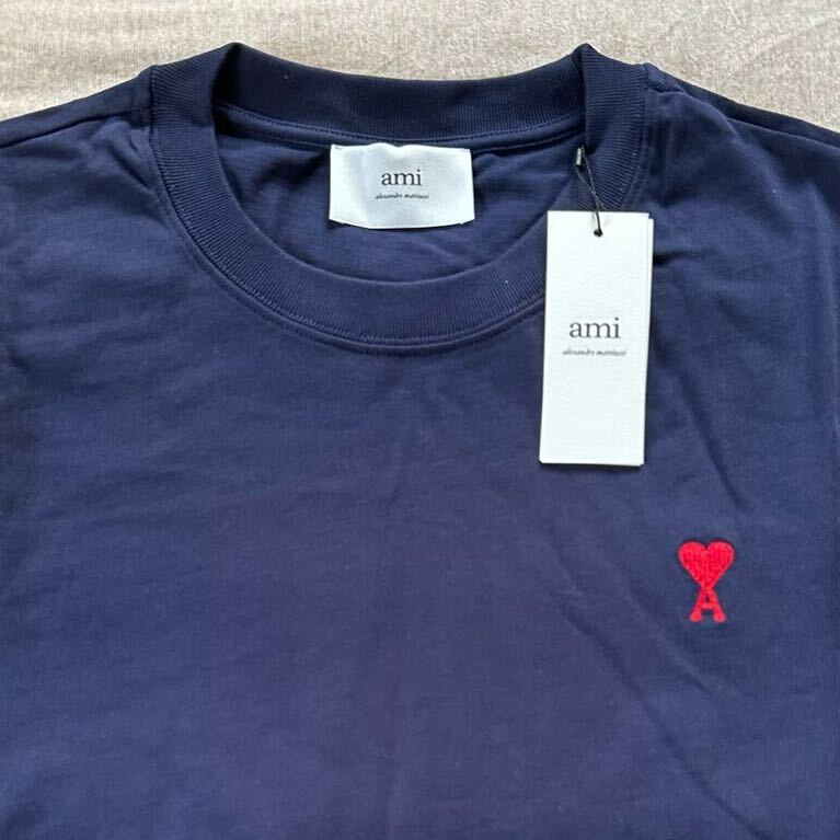濃紺XL新品 AMI Paris グラフィック ロゴ ロング Tシャツ 濃紺XL新品 AMI Paris グラフィック ロゴ ロング Tシャツ
