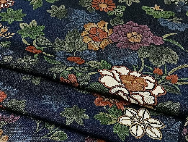 平和屋-こころ店■上質な小紋　単衣　草花文　正絹　逸品　AAAH0244Boa