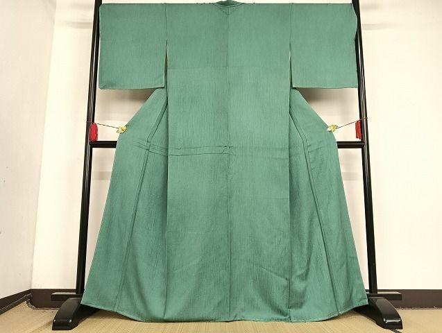 平和屋-こころ店■上質な色無地　虫襖色　正絹　逸品　未使用　AAAJ5118Bzg