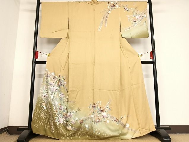 平和屋-こころ店■訪問着　辻が花　暈し染め　金銀彩　正絹　逸品　AAAJ5224Bzg