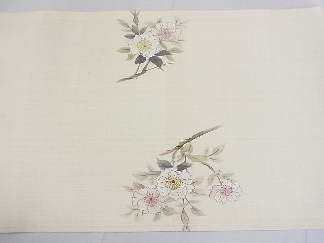 平和屋2 夏物 九寸開き名古屋帯 手書き 枝花 逸品  DAAG4010fe(仕立て上がり)｜売買されたオークション情報、yahooの商品情報をアーカイブ公開 - オークファン ファッション