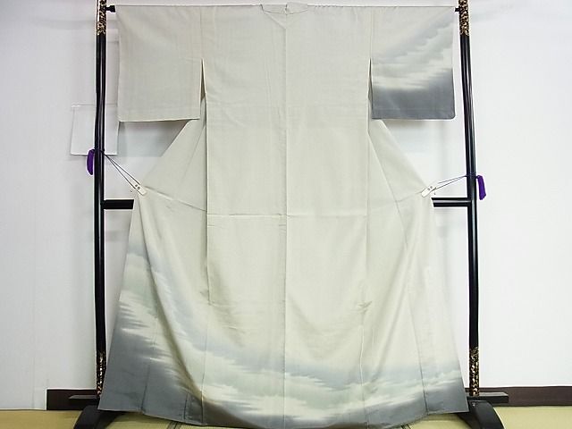 平和屋2■本塩沢　訪問着　藤倉守正　単衣　霞文　逸品　未使用　DAAG2293ic
