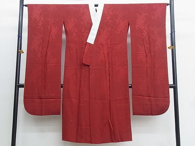 平和屋野田店■振袖用長襦袢　無双仕立て　花地紋　やまと誂製　逸品　BAAH6495hj