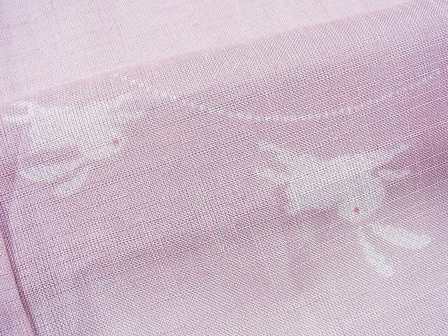 平和屋1■夏物　小紋　紗　跳兎　芝草文　洗える着物　CAAF9482yc