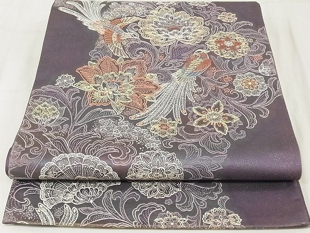平和屋2◎西陣　六通柄袋帯　鳳凰更紗花文　逸品　DAAG5522tw