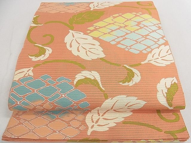  flat peace shop 2# summer thing antique Taisho romance six through pattern book@ double-woven obi purple . flower hydrangea silver . excellent article DAAG3462ea