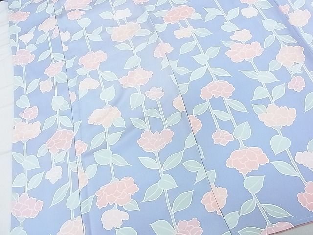 平和屋2■上質な小紋　草花文　地紋お越し　逸品　未使用　DAAG1209we