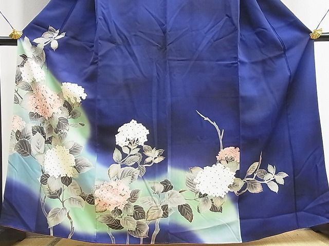 平和屋野田店■訪問着　紫陽花　暈し染め　逸品　BAAH9467jx