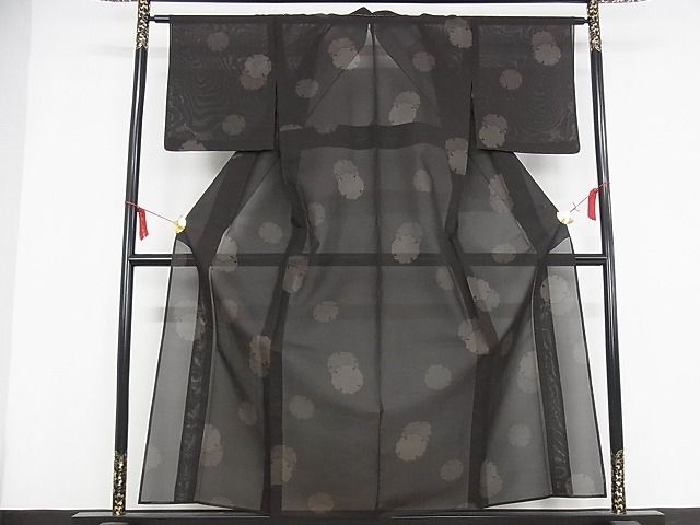 平和屋-こころ店■極上　夏物　本場大島紬　夏大島　160亀甲　雪輪重ね文　正絹　逸品　未使用　KAAA1231kk4