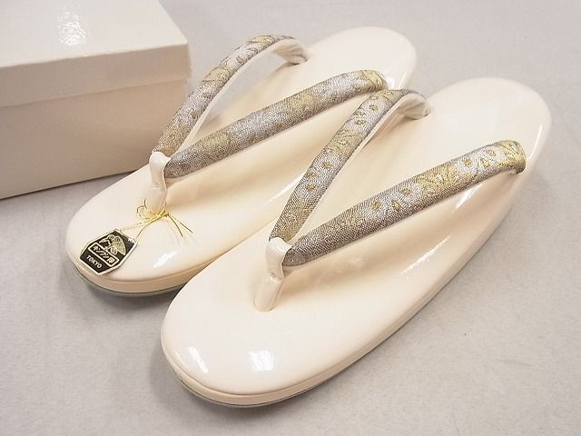平和屋2■和装小物　草履　金鷲本舗　東京謹製　キンワシ印　金糸　逸品　未使用　DAAF9557zzz