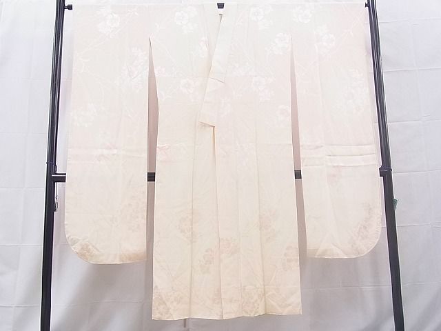 平和屋野田店■振袖用長襦袢　袷　草花地紋　暈し染め　逸品　BAAI1360hv