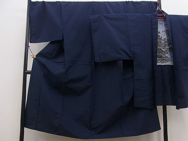 平和屋野田店■男性　紬　アンサンブル　網代織り　逸品　BAAH3303ph