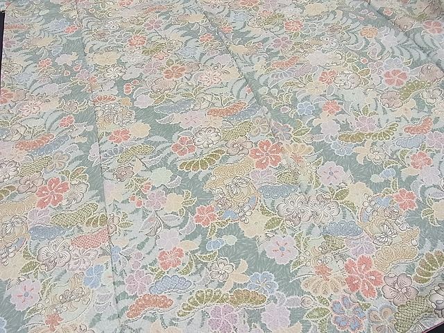 平和屋野田店■上質な小紋　辻が花舞蝶文　逸品　BAAH7486yc