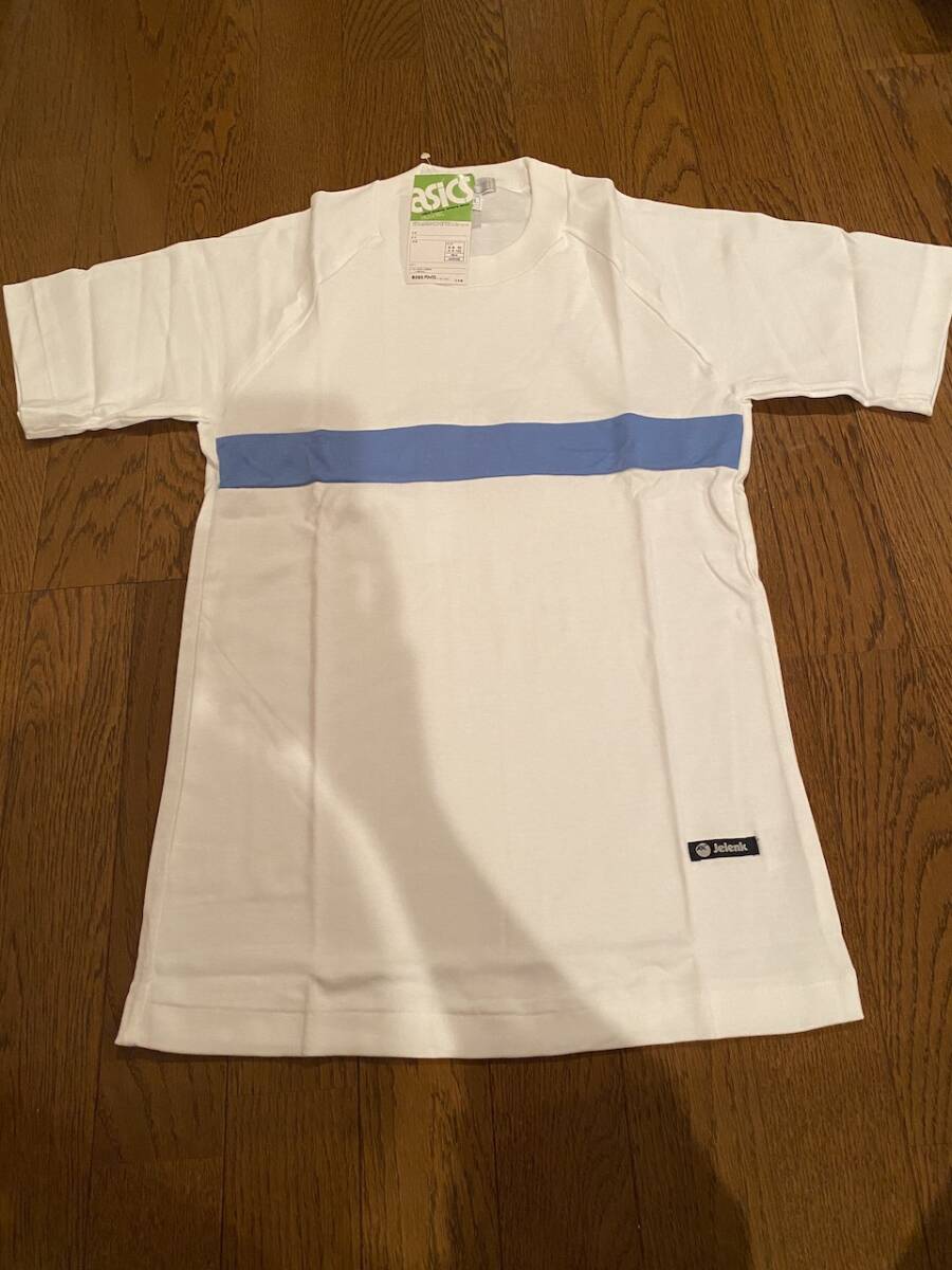 当時物　未使用　デッドストック　アシックス　Asics　ジェレンク　クールネックシャツ　半袖Tシャツ　サイズS KK364