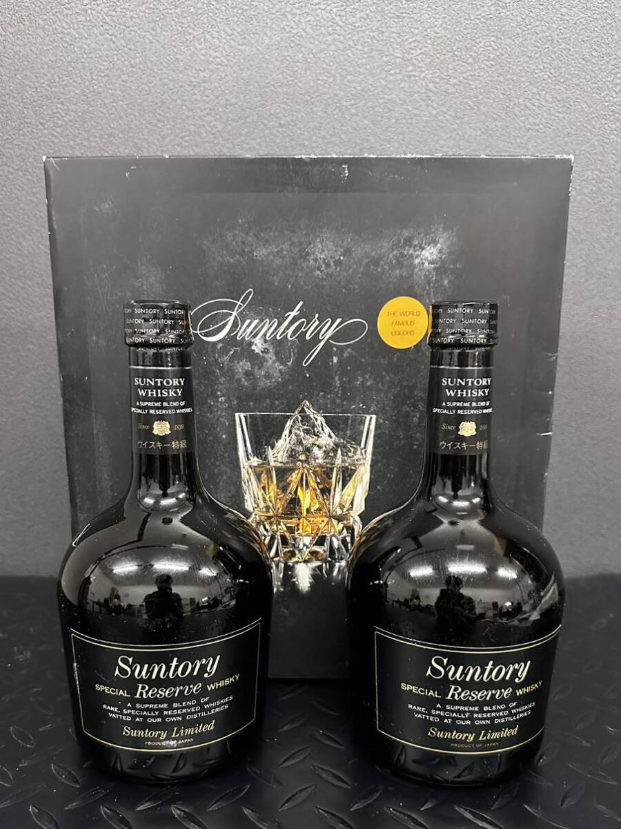 FHH12* Osaka ... person * limitation *SANTORY Suntory whisky special reserve black cap Special class 760ml 43% 2 pcs set box attaching not yet . plug 