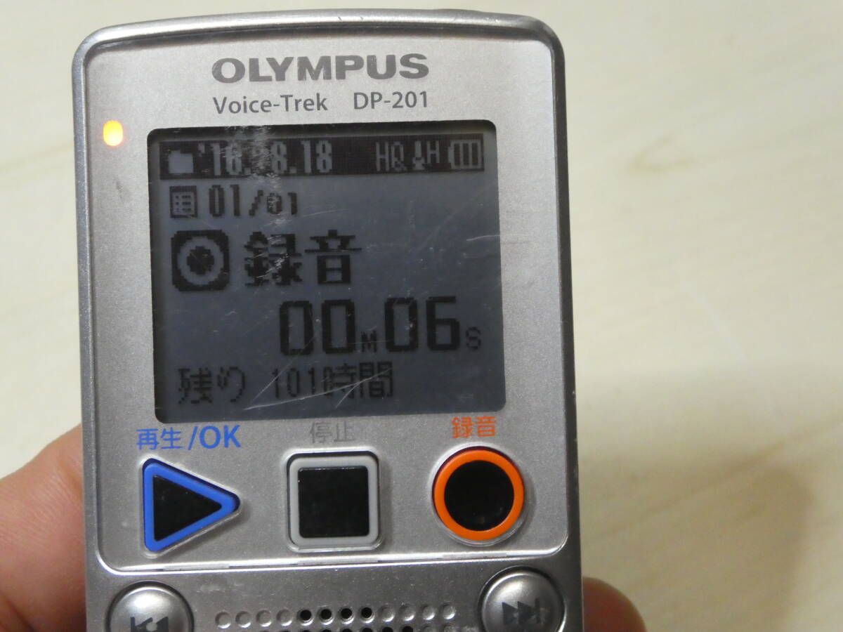 OLYMPUS/ Olympus DP-201 Voice-Trec IC recorder operation excellent 