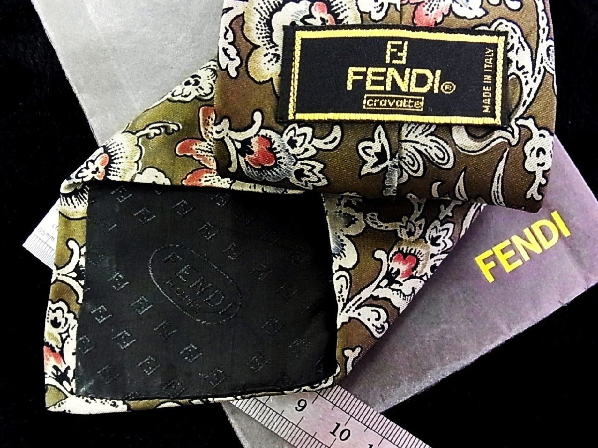 * сейчас неделя. распродажа *5162* высококлассный бренд [ Cara рисунок ]* Fendi [ цветок растения рисунок ] галстук *