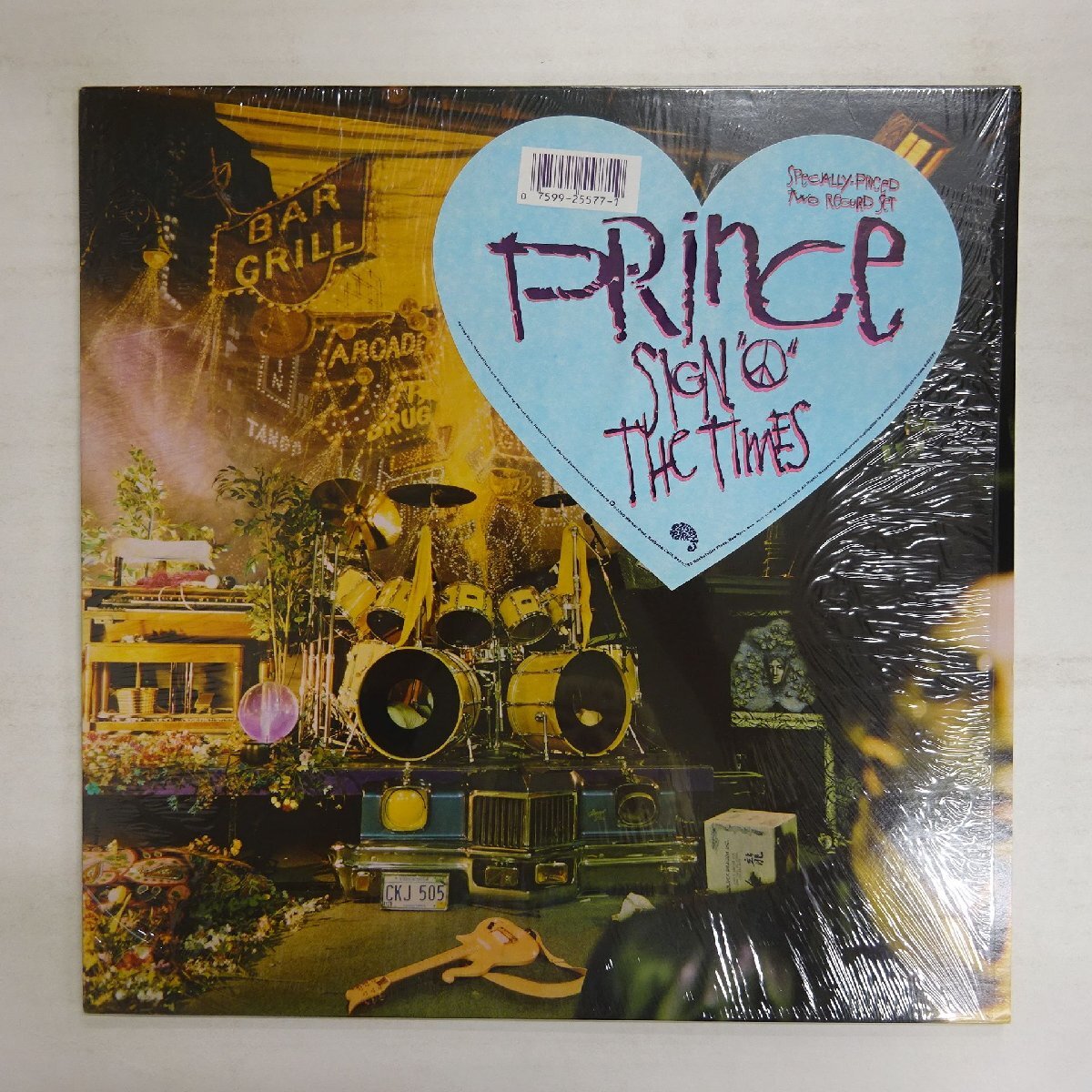 11194582;【美品/US盤/非売品カバー付き/ハイプステッカー/シュリンク/2LP】Prince / Sign O The Times