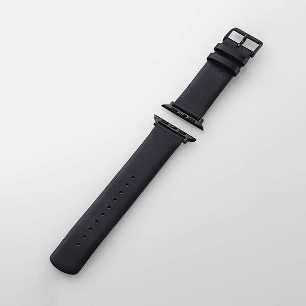 Apple Watch(49/45/44/42mm)用ソフトレザーバンド なめらかで肌なじみの良い上質なソフトレザーを採用: AW-45BDLBK