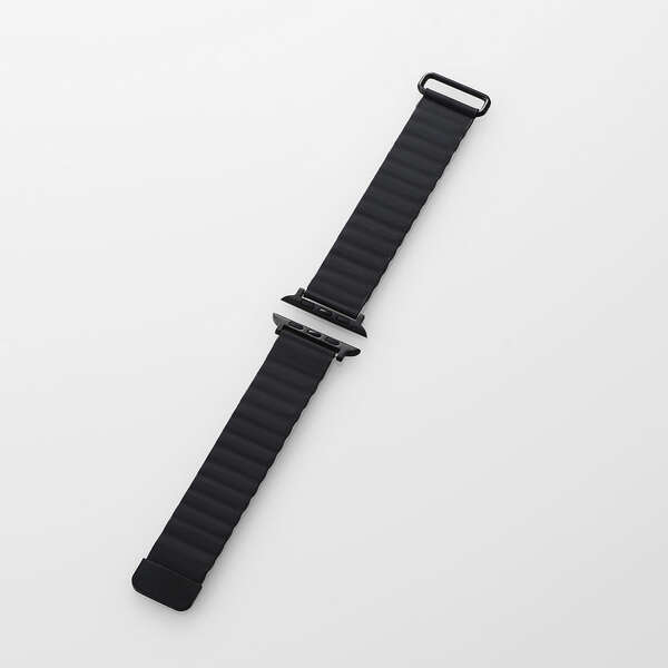 Apple Watch(49/45/44/42mm)用ソフトレザーバンド マグネットタイプ バンドに埋め込まれたマグネットで簡単装着: AW-45BDLMAGBK
