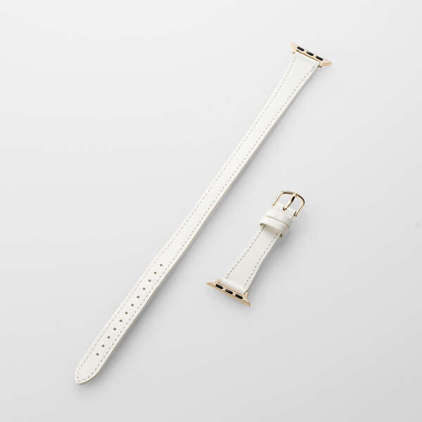 Apple Watch(41/40/38mm)用ソフトレザーバンド [&me] 2重巻きスリムタイプ バンドを2重巻きで楽しめる: AW-41BDLWJWH
