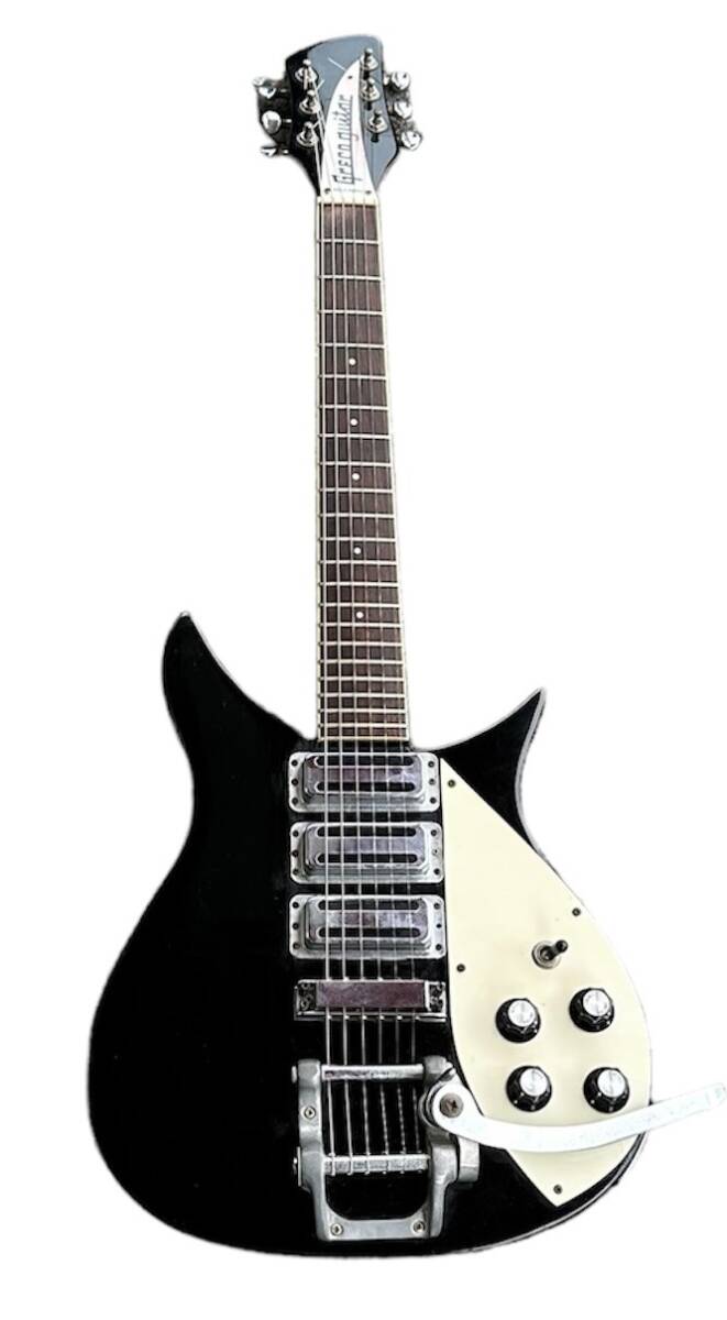 1円～【中古/美品/動作確認済】Samick Rocker エレキギター リッケンバッカー325コピー ブラック系