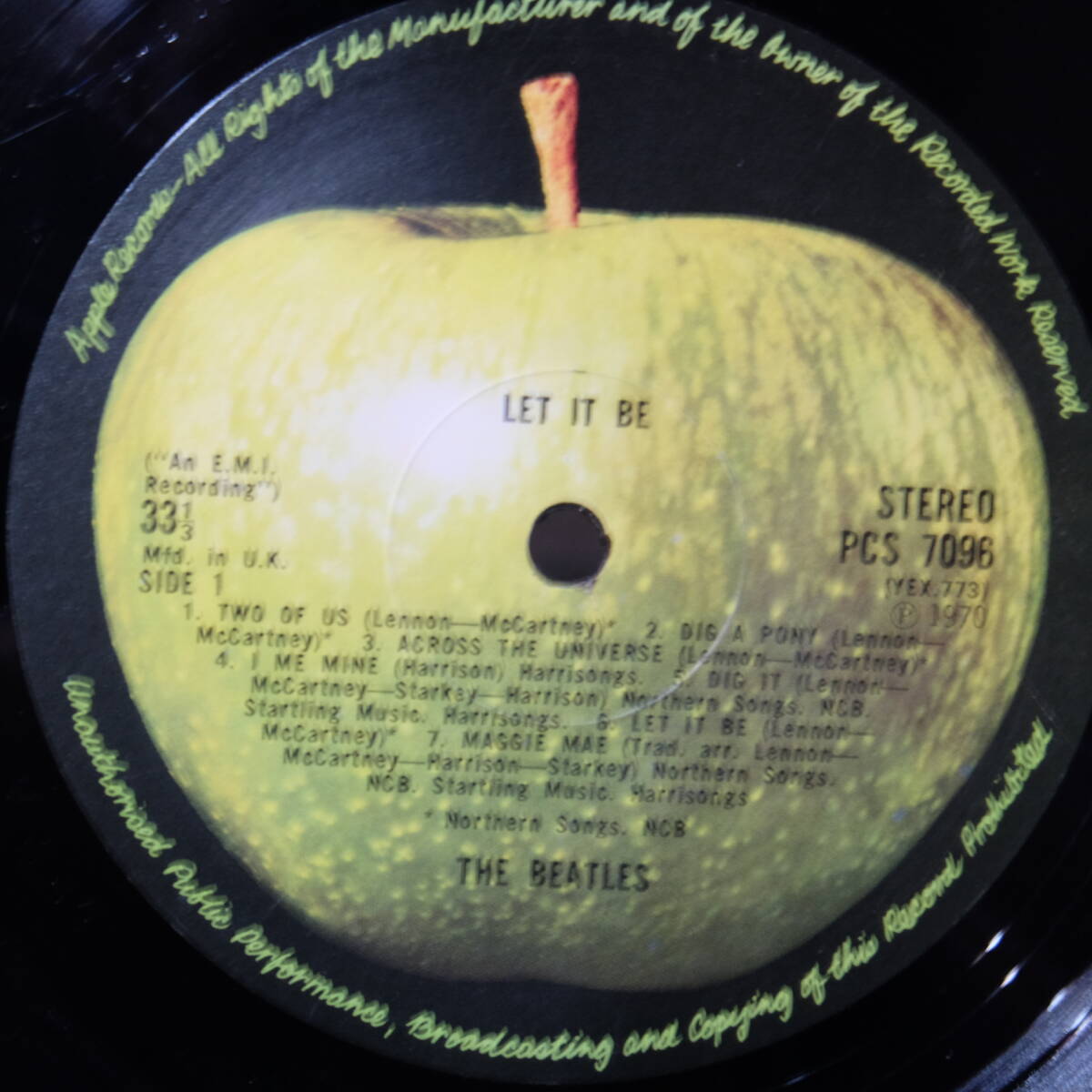 Apple【 PCS 7096 : Let It Be 】The Beatles_画像3