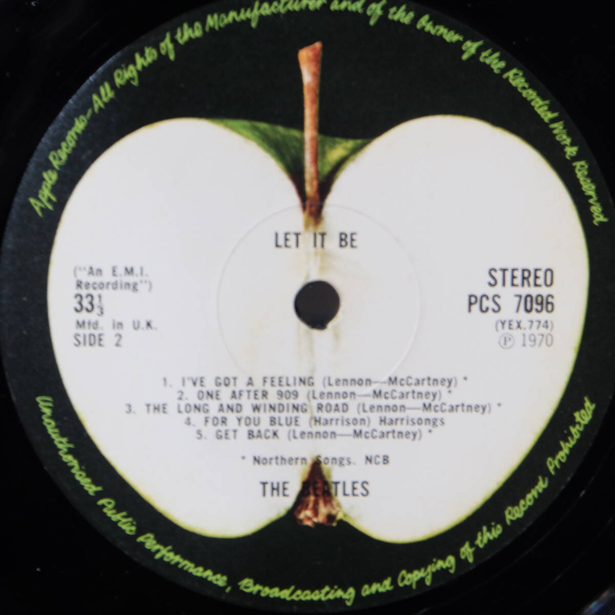 Apple【 PCS 7096 : Let It Be 】The Beatles_画像4