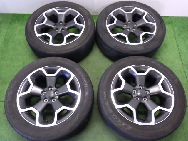 ★XV 2.0I-L GP7★4本セット 225/55R17 スバル 純正 アルミ 100 5H 56mm 17インチ 7J +48 中古 タイヤ ホイール