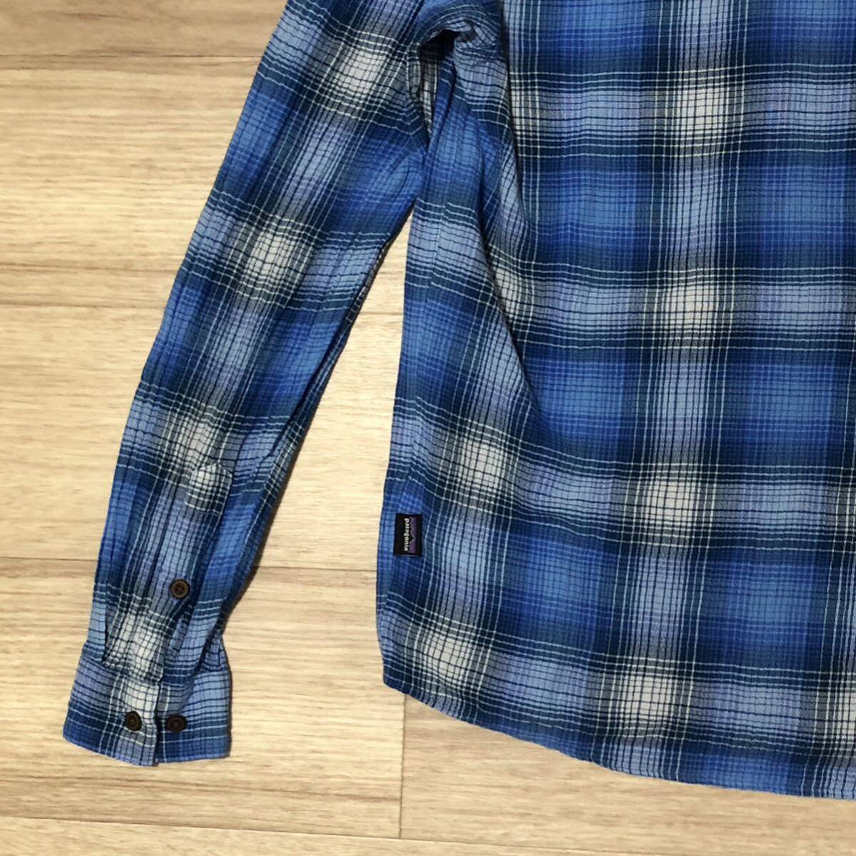 パタゴニア SP17 A/Cシャツ オンブレチェック XXL ブルー系 希少 Patagonia 長袖シャツ 青系チェック柄 メンズXXSサイズ