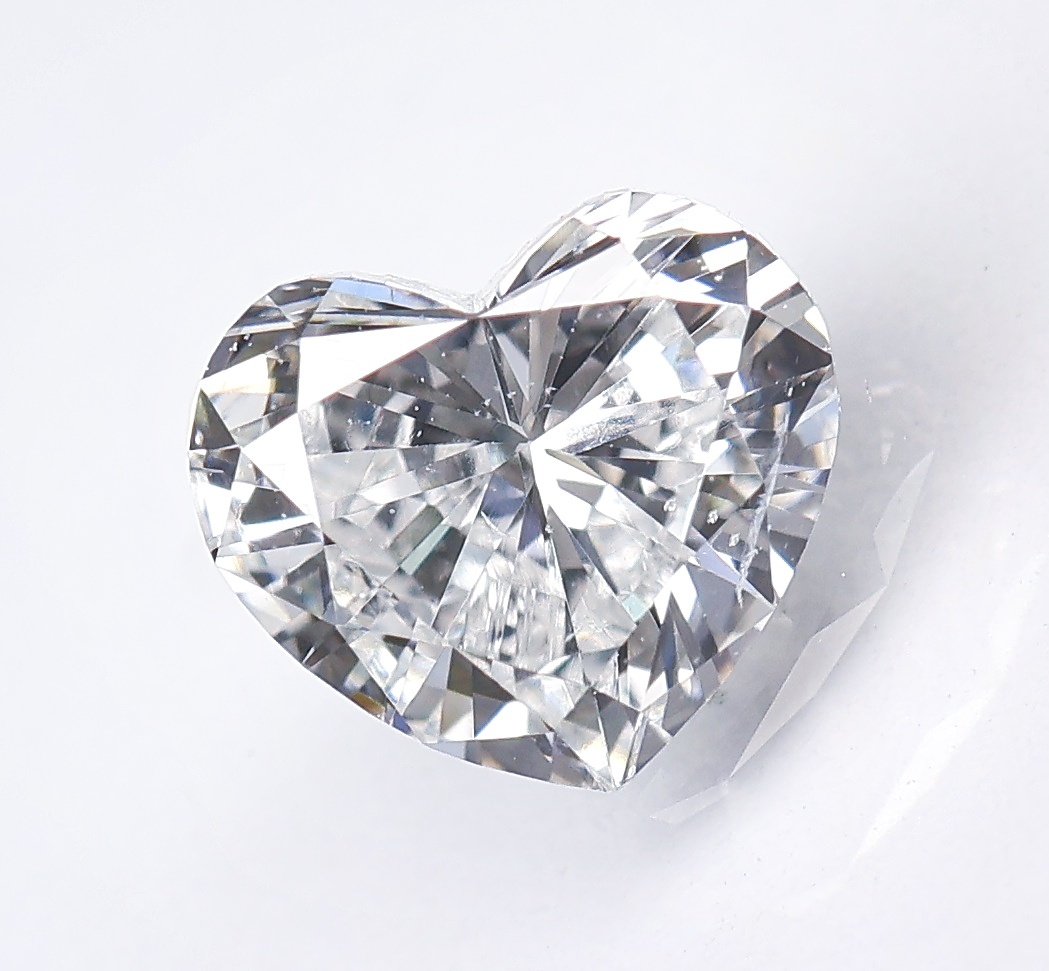 【１００円～】0.411ct 天然ダイヤ Fカラー (ナチュラルカラー) SI2　HS