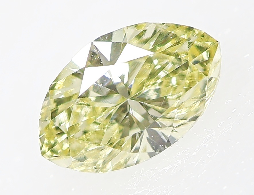 【100円～】VS2！0.323ct 天然ダイヤ FANCY YELLOW（ナチュラルカラー）MQ