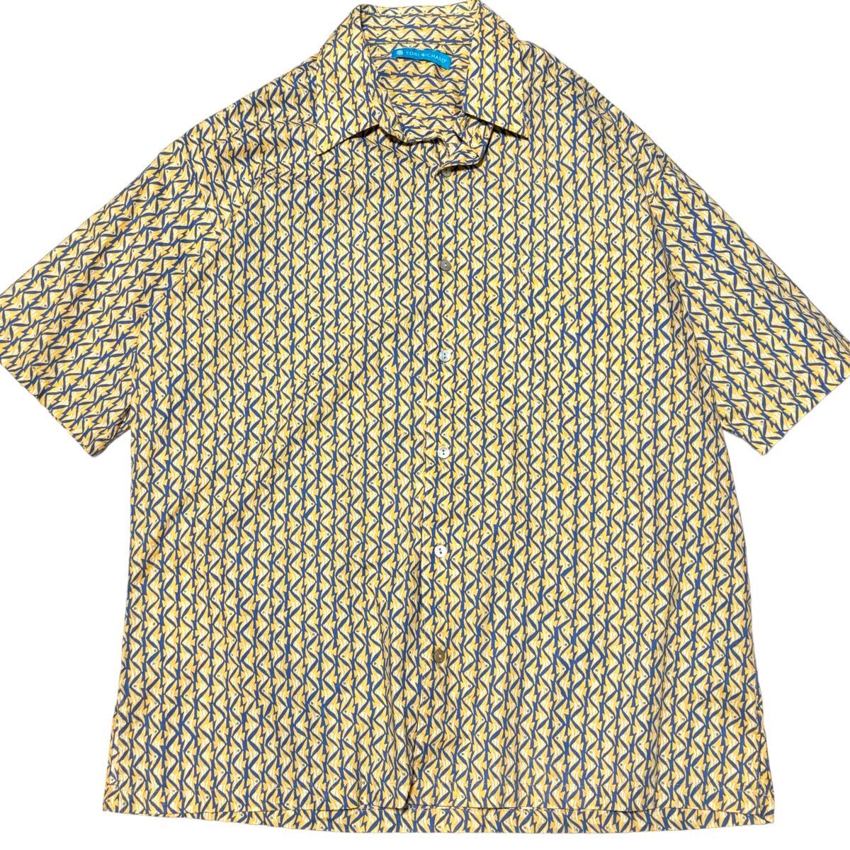 トリリチャード TORI RICHARD アロハシャツ 半袖シャツ 柄シャツ　シャツ　総柄 ハワイ　Hawaii M メンズ　古着　ユーズド