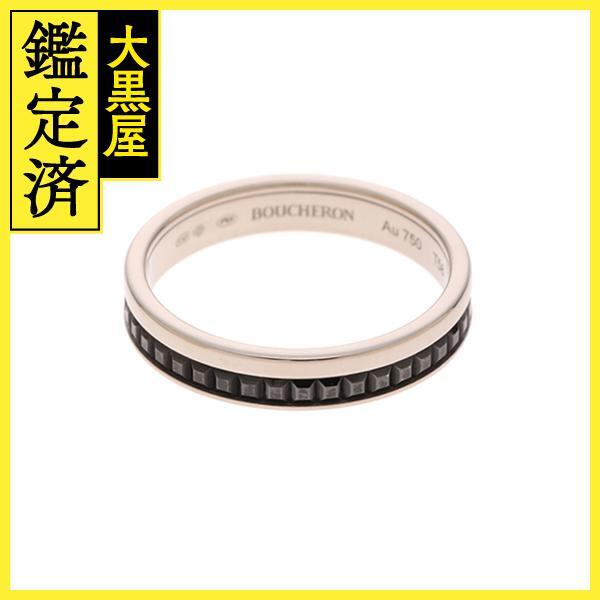 BOUCHERON　ブシュロン　キャトル 　リング　WGホワイトゴールド　　ブラックPVD 　4.9ｇ　#58　【471】2143000690203