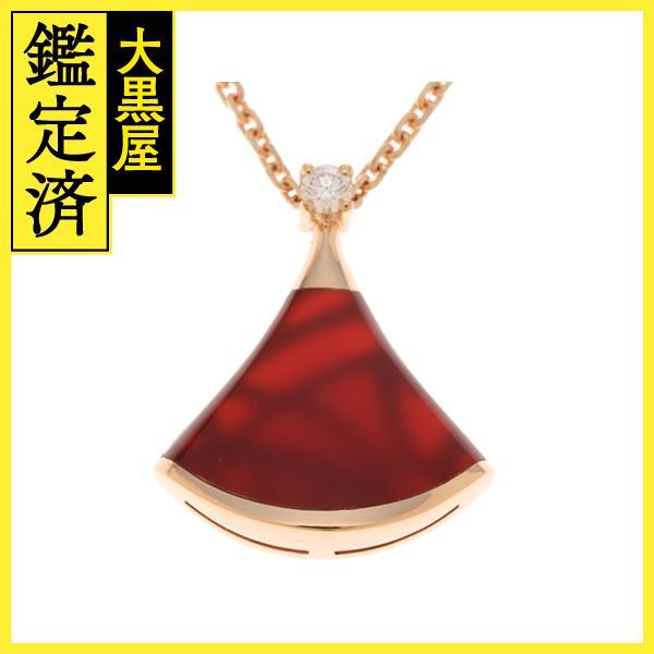 BVLGARI (Bulgari) ブルガリ ディーヴァドリーム ネックレス 350583 ピンクゴールド カーネリアン ダイヤモンド【430】