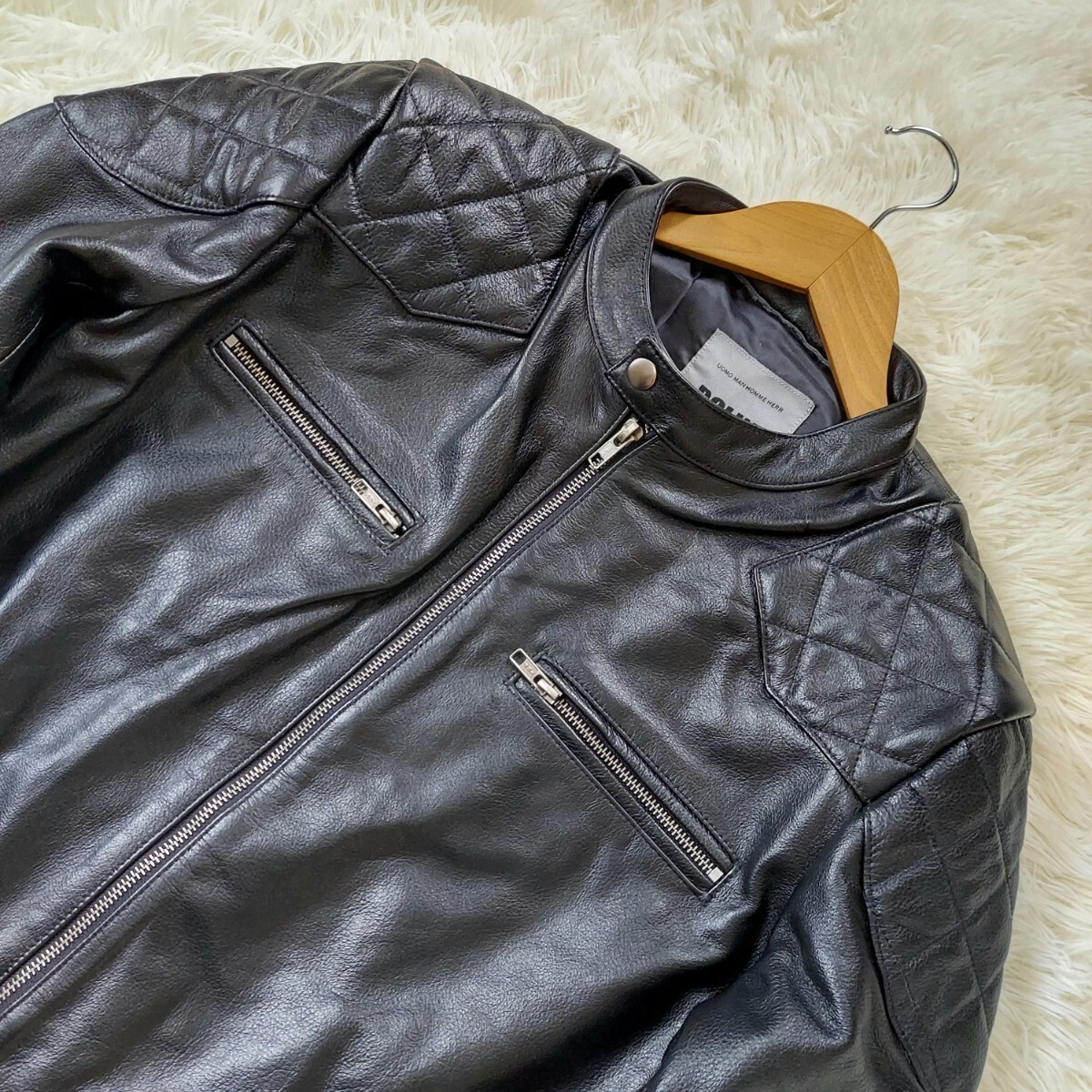 タグ付き未使用 ボリーニ【カウレザー サイズ48 L相当 シングル タグ付き未使用 ボリーニ【カウレザー サイズ48 L相当 シングル
