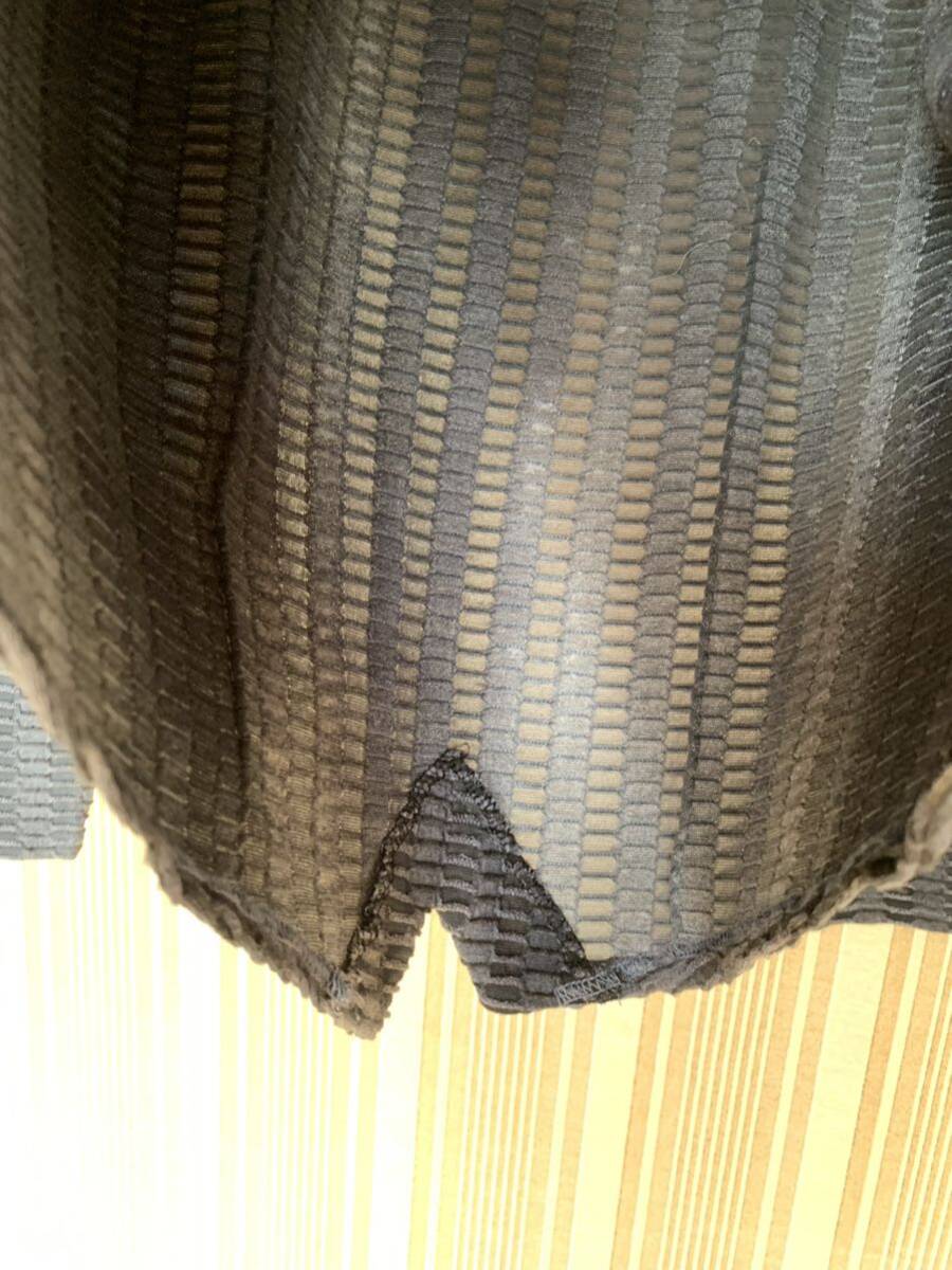 中古　レディース　長袖　後ろファスナーブラウス　L ブルーグレー_画像6