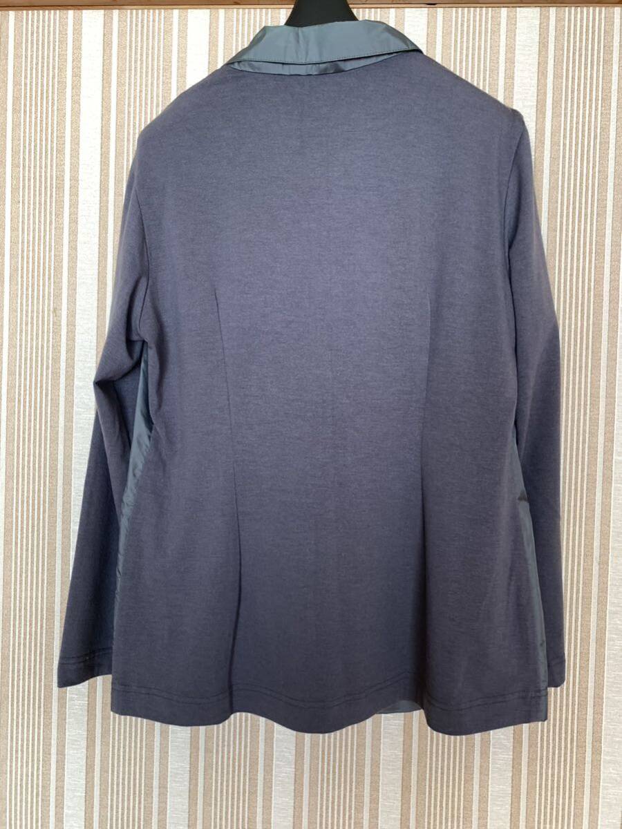 中古　レディース　異素材ストレッチジャケット　M グレー_画像2